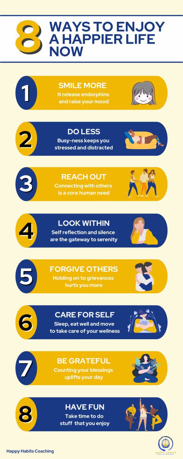 8 Ways To Enjoy A Happier Life